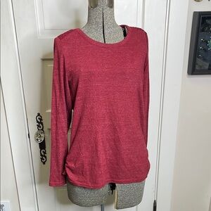 Prana Women's Red Long Sleeve Top medium